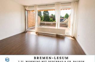 Wohnung mieten in 28717 Lesum, Frei ab 01.07.26 - Helle 2 Zi. mit Duschbad und gr. Balkon