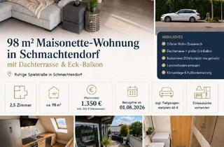 Wohnung mieten in Ferdinandstraße 64, 46147 Sterkrade-Nord, 98 m² Maisonette-Wohnung in Schmachtendorf mit Dachterrasse, Eck-Balkon & Tiefgarage