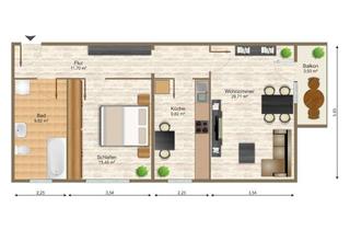 Wohnung mieten in Semliner Straße 138, 14712 Rathenow, top sanierte 2 Zimmer Wohnung in ruhiger Lage
