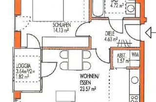 Wohnung mieten in Tandlmarkt, 86551 Aichach, Mitten drin - 2 ZKB mit Loggia im Herzen von Aichach