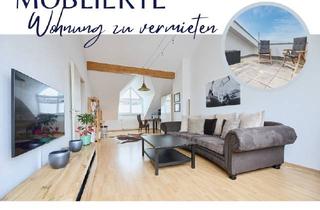 Immobilie mieten in 47239 Rumeln-Kaldenhausen, All inclusive - Modern möblierte helle Dachgeschosswohnung in Top Lage | 100Mbit | Dachterrasse | TG