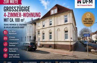 Wohnung mieten in Akazienstraße 22, 26382 Wilhelmshaven, Großzügige 4-Zimmer-Wohnung mit ca. 100 m² – ruhig wohnen & stadtnah in Wilhelmshaven-Bant