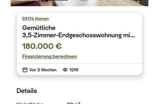Wohnung kaufen in Grillostr 64, 59174 Kamen, Gepflegte Erdgeschoßwohnung mit Balkon
