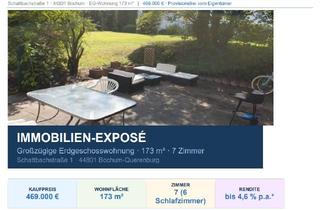 Wohnung kaufen in 44801 Querenburg, Großzügige EG-Wohnung 173m² · Garten · Garage · provisionsfrei