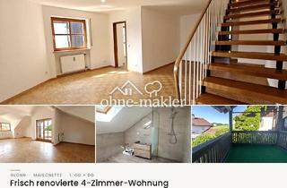 Wohnung mieten in 85665 Moosach, Frisch renovierte lichtdurchflutete 4-Zimmer Maisonette Wohnung mit großem Balkon und TG Stellplatz