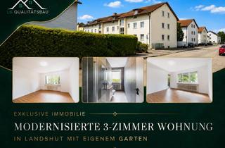 Wohnung kaufen in Flurstraße, 84032 Wolfgang, Modernisierte 3-Zimmer-Gartenwohnung in Landshut - EG, Terrasse, Garten & Stellplatz