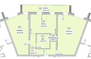 Wohnung mieten in Ringstr. 99, 68623 Lampertheim, 3 ZKB mit Balkon