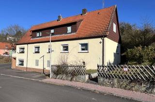 Haus kaufen in Egerstraße 1 u. 3, 36214 Nentershausen, Gepflegtes Doppelhaus (2 DHH = 2-FH) mit ELW, Kaminofen, Sauna, Garten und 2 Garagen