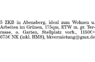 Wohnung mieten in 93326 Abensberg, 5-Zi-Whg in Abensberg