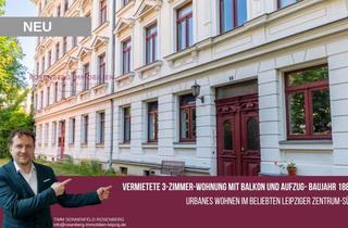 Wohnung kaufen in Shakespeareplatz 7 WE07, 04107 Leipzig, Denkmalgeschützte 3-Zimmer-Eigentumswohnung mit Balkon und Aufzug - Provisionsfrei!