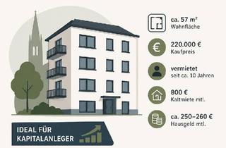 Wohnung kaufen in 79115 Freiburg, Freiburg im Breisgau - Vermietete 2-Zimmer-Wohnung in Freiburg-Weingarten