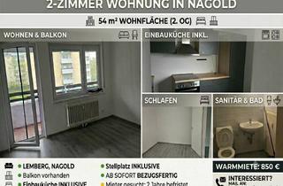 Wohnung mieten in Carl-Zeiss-Straße 18, 72202 Nagold, 2-Zimmer-Wohnung mit Balkon in Nagold