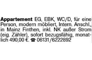Wohnung mieten in 55116 Mainz, Mietwohnungen, Mainz