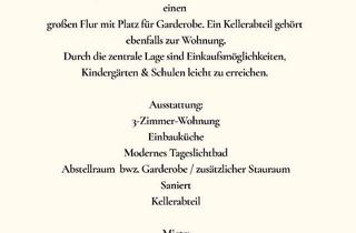 Wohnung mieten in Bussardstrasse, 94315 Straubing, Alltagstaugliche 3-Zimmer-Wohnung in der Straubinger Kernstadt