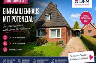 Einfamilienhaus kaufen in 26452 Sande, PROVISIONSFREI: Bezahlbares Einfamilienhaus mit Potenzial in ruhiger Lage von Sande / Cäciliengroden