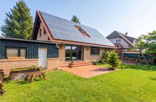 Haus kaufen in 15374 Müncheberg, Mit Fußbodenheizung, Photovoltaik usw.: Blockbohlenhaus in Müncheberg - Nachhaltig mit Urlaubsflair