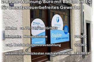 Gewerbeimmobilie mieten in Leipziger Str. 16, 04860 Torgau, 2-Raum-Büro/Praxis für umsatzsteuerbefreites Gewerbe