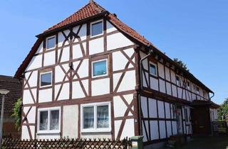 Doppelhaushälfte kaufen in 38259 Ringelheim, Historischer Charme – modernisierte Fachwerk-Doppelhaushälfte mit großem, idyllischem Garten