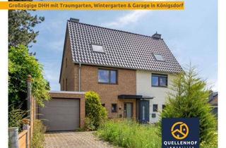 Doppelhaushälfte kaufen in 50226 Frechen, Königsdorf: DHH mit 146 m², Wintergarten, Keller, Garage & Traumgarten / Dach & Fenster saniert!