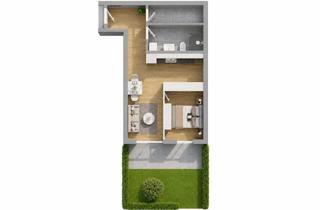 Wohnung kaufen in Südhang, 85298 Scheyern, Attraktive 2-Zimmer-Wohnung mit Garten