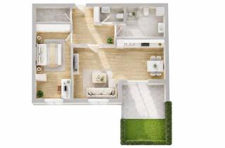 Wohnung kaufen in Südhang, 85298 Scheyern, Moderne 2-Zimmer-Wohnung mit offenem Wohnbereich und Garten
