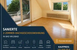 Wohnung kaufen in Ziegelsteigle, 75323 Bad Wildbad, 2-Zimmer Dachwohnung mit Balkon