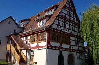 Wohnung mieten in Kraußstr. 6/1, 72793 Pfullingen, Einzigartige 4-Zimmer-Maisonette-Wohnung in historischer Mühle (1578) - eigener Garten, Terrasse