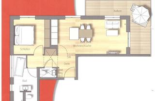 Wohnung mieten in 82269 Geltendorf, Moderne sonnige 2-Zimmer-Wohnung mit Balkon in Geltendorf - nur 5 Gehminuten zum Bahnhof-