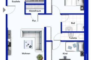 Anlageobjekt in 59067 Hamm, 3-Zimmer-Wohnung im Erdgeschoss mit Balkon