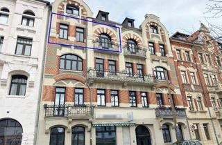 Wohnung mieten in Poppitzer Straße 23, 01589 Riesa, ***EXKLUSIVE 2-RAUM-ALTBAUWOHNUNG MIT STUCKDECKEN & BALKONEN *** Wohnen im Herzen von Alt-Riesa