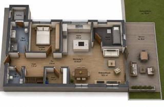 Wohnung kaufen in Tannenweg 10, 72622 Nürtingen, Moderne 3-Zimmer-Terrassenwohnung mit eigenem Garten – barrierefrei und naturnah in Nürtingen