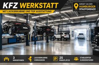 Gewerbeimmobilie mieten in 25462 Rellingen, Kfz Werkstatt mit 3 Hebebühnen, Lackierkabine und 25 Stellplätzen nahe Hamburg
