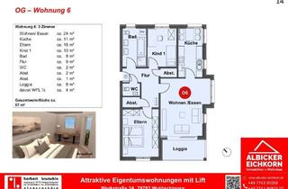 Wohnung kaufen in 79793 Wutöschingen, 3 Zi. OG mit Loggia ca. 87 m² - Wohnung 6 - Werkstraße 3a, 79793 Wutöschingen - Neubau