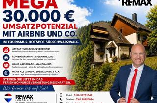Wohnung kaufen in 79837 St. Blasien, MEGA 30.000€ UMSATZPOTENZIAL MIT AIRBNB & CO im Tourismus-Hotspot Südschwarzwald: JETZT EINSTEIGEN!