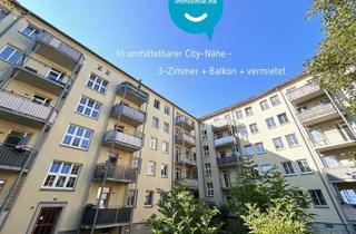 Wohnung kaufen in 09126 Chemnitz, 3-Raum • vermietet • Lutherviertel • Balkon • für Kapitalanleger