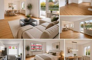 Wohnung mieten in 40547 Lörick, Erstklassig sanierte 3-Zimmer-Wohnung mit Süd-Balkon, Einbauküche & Gäste-WC in Düsseldorf-Lörick