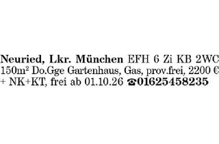 Haus mieten in 82061 Neuried, EFH 6 Zi KB Neuried