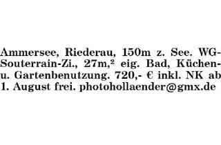 Wohnung mieten in 86938 Schondorf, Ammersee, Riederau