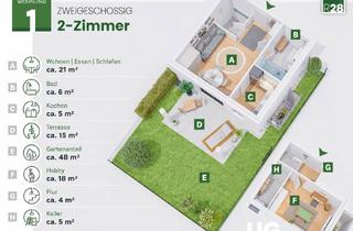 Wohnung mieten in Rackertshofener Straße 28, 85139 Wettstetten, ERSTBEZUG 2-Zimmer Maisonettewohnung mit Souterrain und Garten
