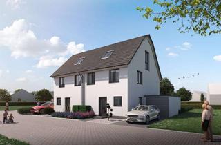 Doppelhaushälfte kaufen in Wilhelm-Kreutz-Straße, 67354 Römerberg, Neubau-Doppelhaushälfte mit Dachstudio, Wärmepumpe und Ausbauoption für Familien