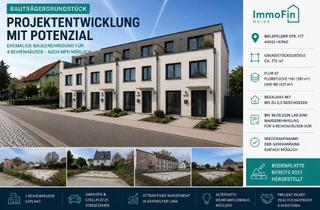 Grundstück zu kaufen in Bielefelderstr. 177, 44625 Holsterhausen, Baugrundstück mit ehemaliger Baugenehmigung für 4 Reihenhäuser – Projektiert & sofort entwickelbar