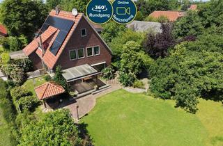Haus kaufen in 26969 Butjadingen, WOHNEN, ARBEITEN UND GASTRO VEREINT – ANWESEN MIT PV-ANLAGE, EINLIEGERWOHNUNG, BIERGARTEN & HALLEN