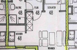 Wohnung mieten in 76137 Südstadt, 1,5 Zimmer im 3.OG