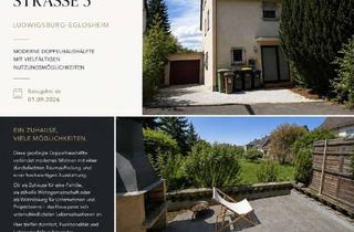 Haus mieten in Weinsbergerstraße, 71634 Ludwigsburg, Moderne 5-Zimmer-Doppelhaushälfte mit Terrasse & Garage | Möbliert oder unmöbliert