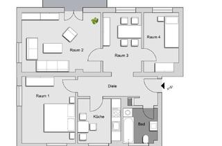 Wohnung mieten in Adalbert-Stifter-Str., 91054 Burgberg, 4-Zi-Whg Burgberg, Westbalkon, ausgedehnte Grünanlage