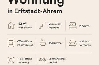 Wohnung mieten in Gennerstraße 14, 50374 Erftstadt, 2-Zimmer-Maisonette Wohnung in Erftstadt