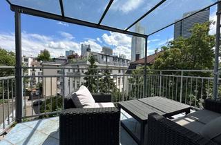 Wohnung mieten in Skylineblick, 60325 Westend-Süd, Schöner Skylineblick und Dachterrasse, Westend nahe MesseTurm, ruhige Seitenstraße
