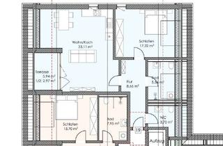 Wohnung mieten in Haunstetter Str. 240 c, 86179 Haunstetten, Erstbezug! Exklusive 2-Zimmer-DG-Wohnung mit Terrasse