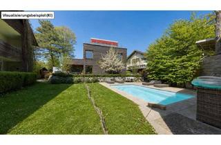 Haus kaufen in 82487 Oberammergau, Modernes Holzhaus mit Pool, mehreren Dachterassen und Bergblick