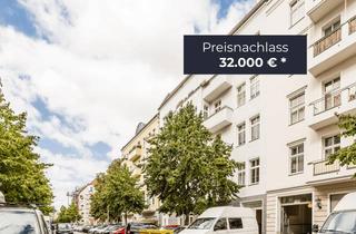 Wohnung kaufen in Corinthstraße 53, 10245 Friedrichshain, Preisnachlass sichern auf vermietete 2-Zimmerwohnung im Stralauer Kiez mit Wannenbad